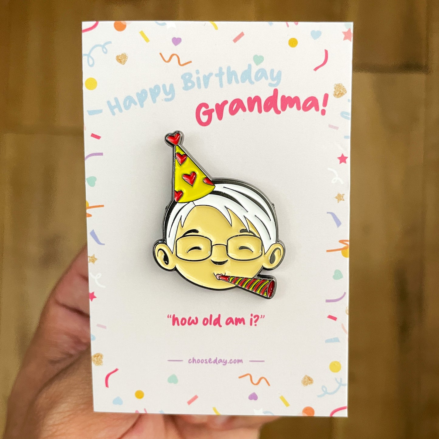 Happy Birthday Grandma Pin